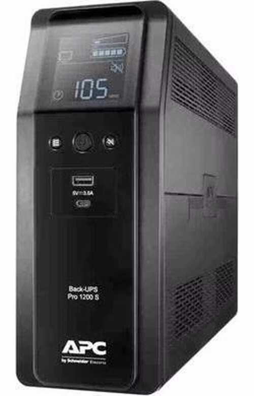 APC Back UPS Pro BR 1200VA(720W), sinusoida, 8 zásuvek, AVR, LCD rozhraní