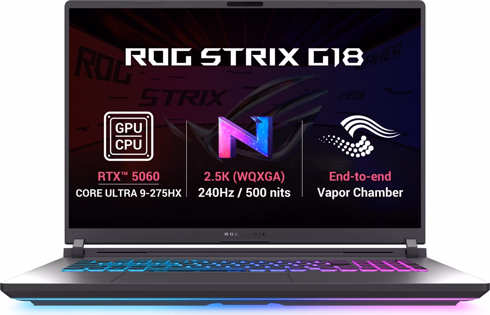 ASUS ROG Strix G18 G815LM-NEBULA008W, Ultra 9-275HX, 18.0˝ 2560x1600 WQXGA, RTX 5060/8GB, 32GB, SSD 1TB, W11H