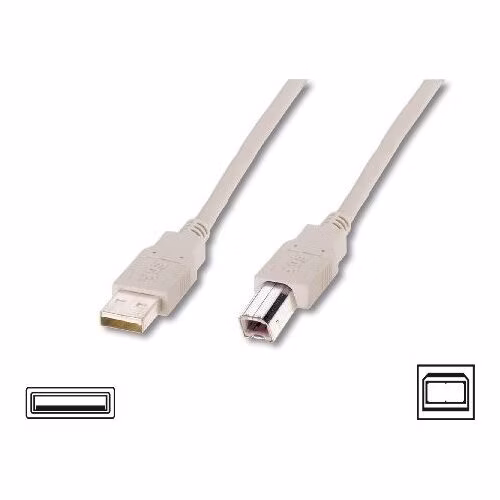 Digitus Připojovací kabel USB 2.0, typ A - B M / M, 1,0 m,šedý
