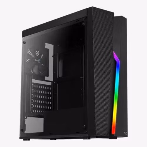 Aerocool Bolt, skrinka ATX, RGB LED, ventilátor, čierna
