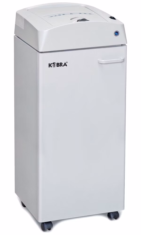 KOBRA skartovač AF+1 80 L/ příčný řez 3,5 x 40 mm/ A4/ kapacita 350 listů/ objem koše 80l/ stupeň utajení P4/ šedý