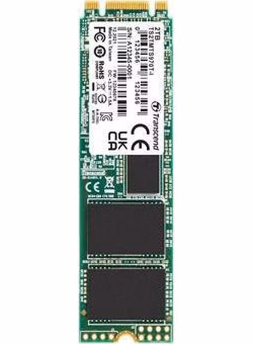TRANSCEND MTS970T-I 2TB Industrial 3K P/E SSD disk M.2 2280 SATA III 6Gb/s B+M Key (3D TLC), 560MB/s R, 520MB/s W