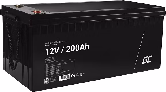 Green Cell AGM VRLA 12V 200Ah maintenance-free battery for camper, photovoltaics, solar panels, boats