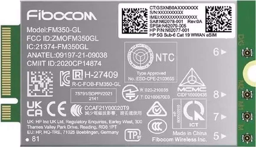 HP 5G NR/4G WWAN