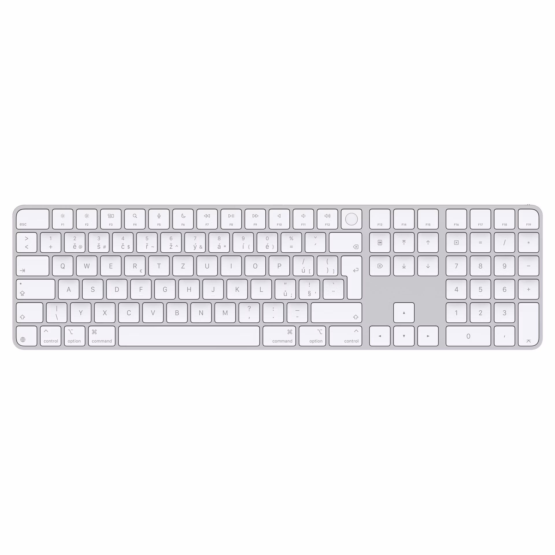 Apple Magic Keyboard s Touch ID a Numerickou klávesnicou - SK - biele klávesy (USB-C)