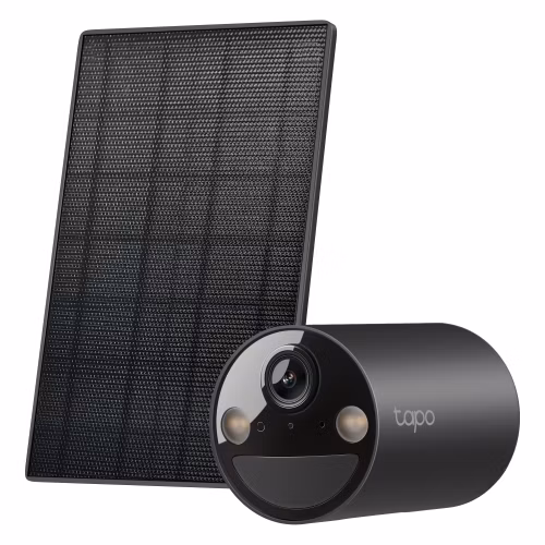 Solar-Powered Security Camera Kit 1 × Tapo C411, 1 × Tapo A201 SPEC: 2K (2304x1296), 2.4 GHz, Solar panel (5.2V, 2.5W) F