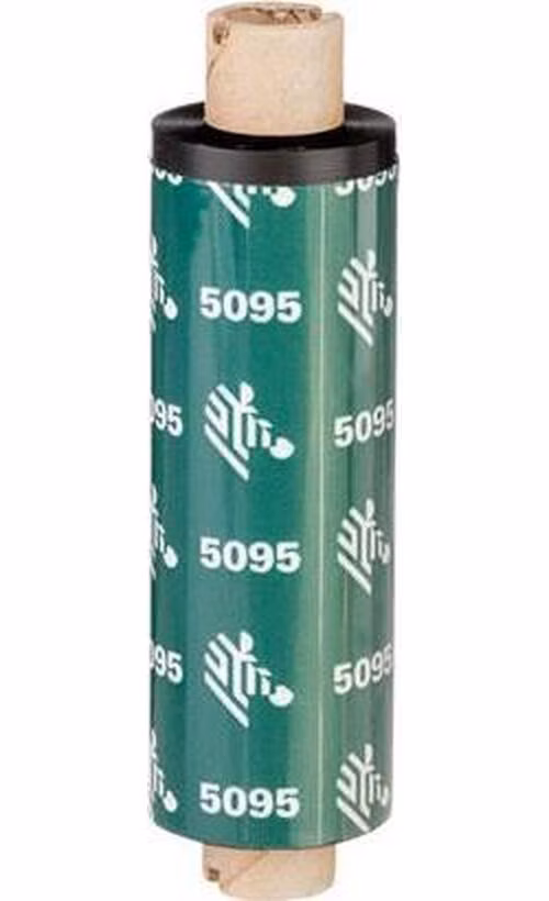 Zebra Resin Ribbon, 84mmx74m (3.31inx242ft), 5095; High Performance, 12mm (0.5in) core, 12/box