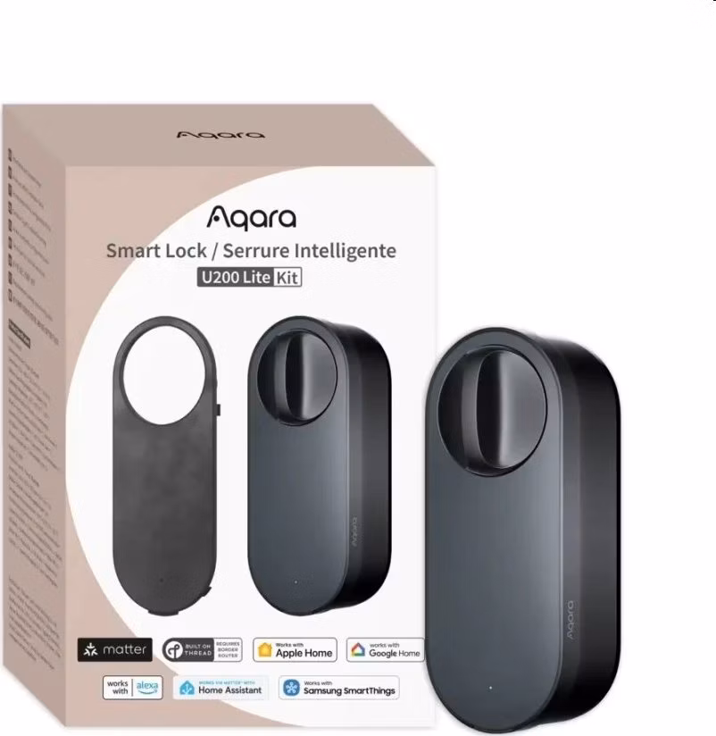 Aqara Smart Home zámok dverí U200 Lite Kit, čierny