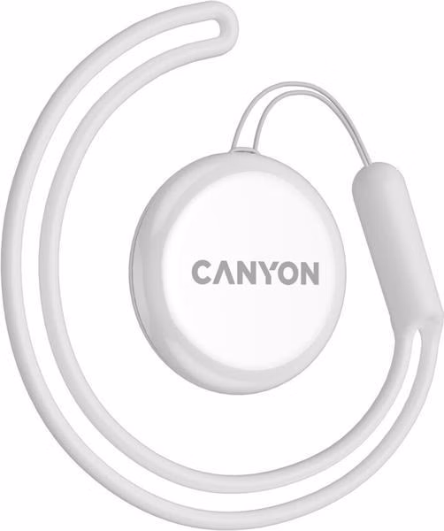 Canyon OnTag 1, antilost tracker, pracuje s appkou Apple Find My Network, Apple certifikovaný, biely