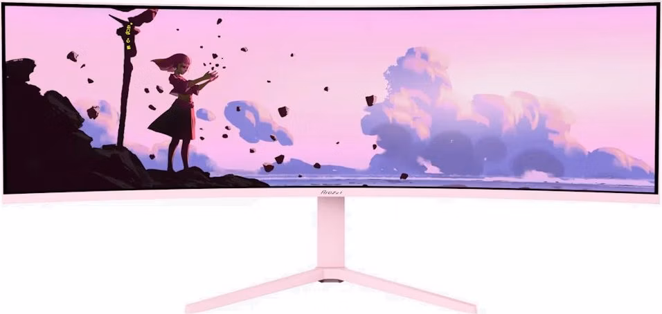 AROZZI NOVA herní monitor 49" 49TUW165 Pink/ LED/ 5120x1440/ 165Hz/ VA/ 3000:1/ 1ms/ 2xHDMI/ DP/ USB-C/ růžový