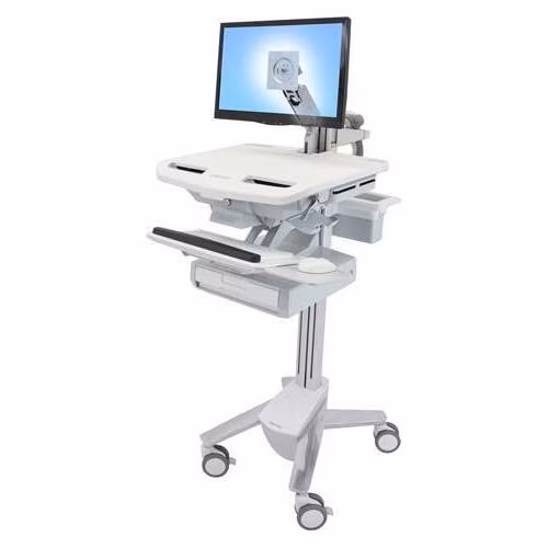 ERGOTRON StyleView® Cart with LCD Arm, 1 Drawer (1x1), vozík, pc, monitor, šuplík