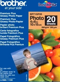 BROTHER fotopapír BP71GP20/ 10x15cm/ Premium Glossy/ 260g/ 20 listů