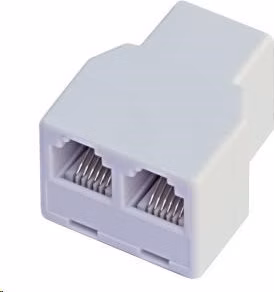 Dvojitý konektor RJ12, 1x6p6c/2x6p6c - telefón