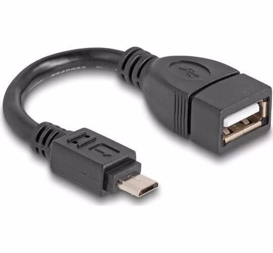 Delock Kabel USB 2.0 OTG Typ Micro-B samec na Typ-A samice 11 cm