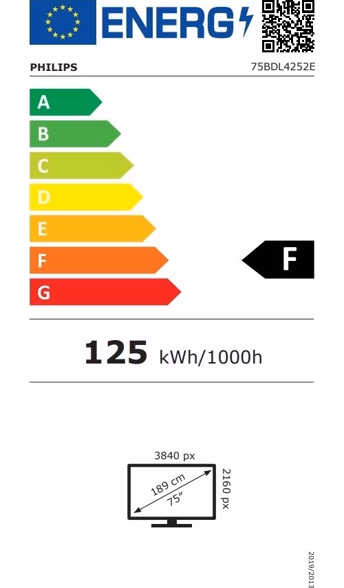 75" E-LED Philips 75BDL4252E