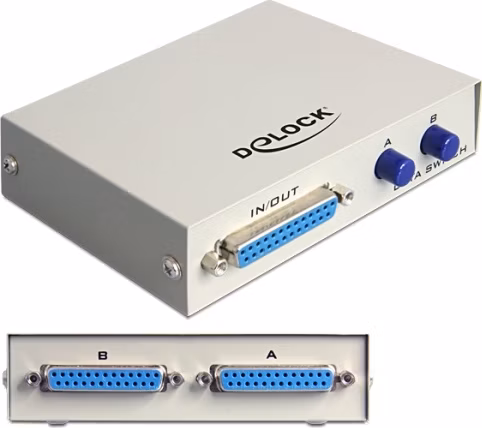 Delock Paralelní Switch Sub-D 25 pinů 2-portový manuální