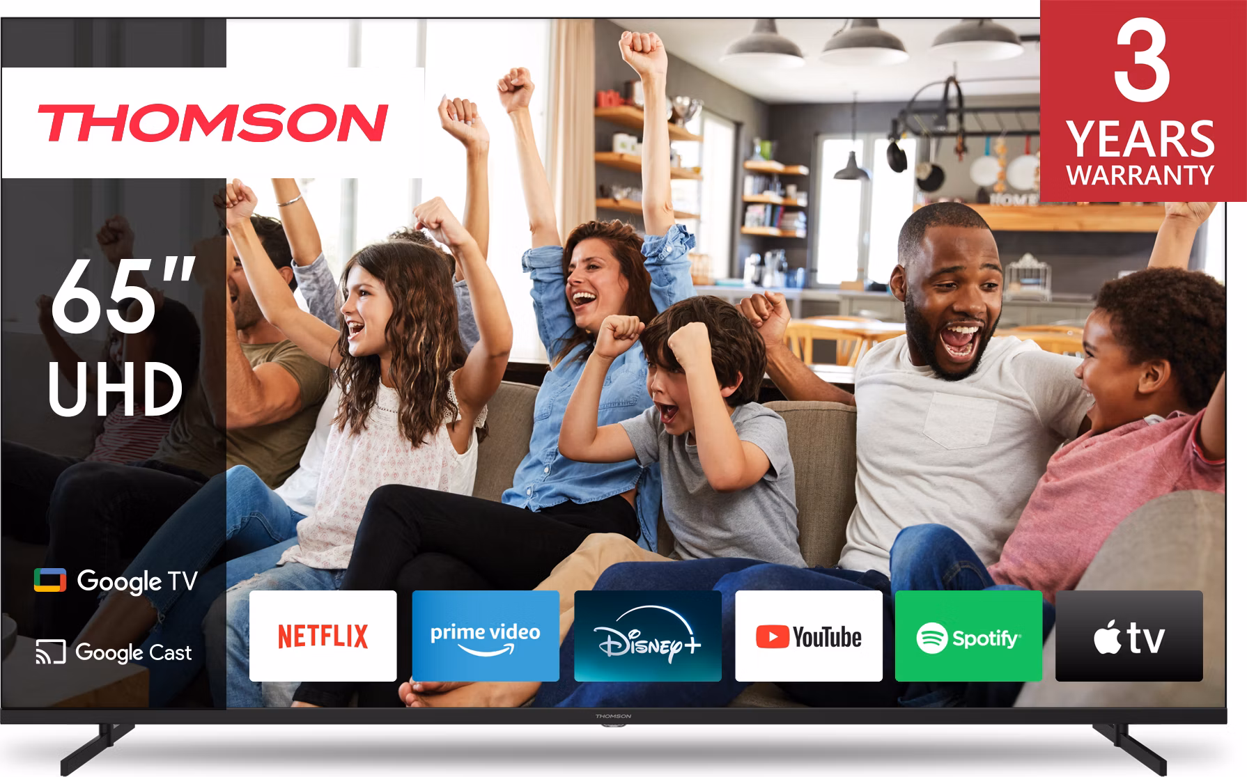 Thomson 65UG4S14 - 65" Google TV, 4K, 4x HDMI, USB - poškodený obal