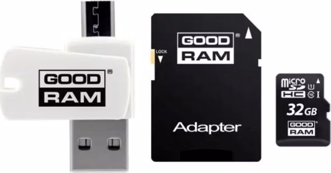 Karta GOODRAM microSDHC 32GB M1A4 All-in-one (R:100/W:10 MB/s), UHS-I Class 10, U1 + adaptér + čítačka kariet OTG