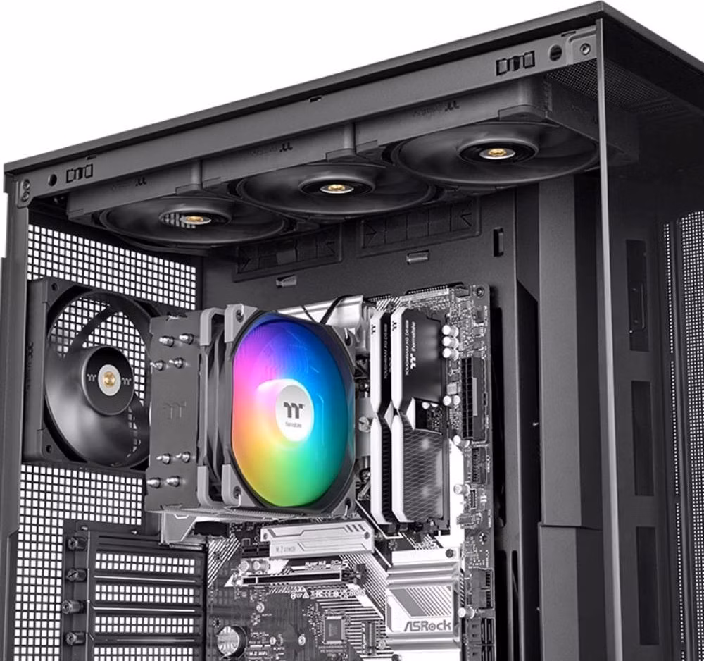 THERMALTAKE Chladič CPU UX400 ARGB, 1x120mm, LGA1851, AM5, černá