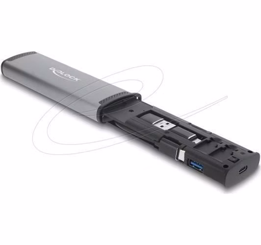 Delock USB 5 Gbps čtečka karet se sloty na karty SD a Micro SD a přihrádkami k uložení paměťových karet