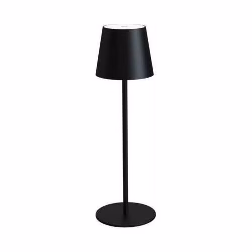 PLATINET TABLE RESTAURANT LAMP WATERPROOF IP44 REGULATION RECHARGABLE BLACK