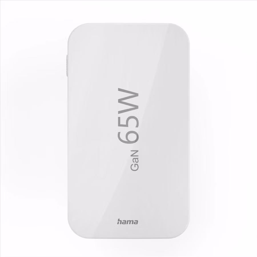 Hama rýchla USB nabíjačka GaN 2x USB-C + USB-A, PD/QC 65 W, plochá, skladacia