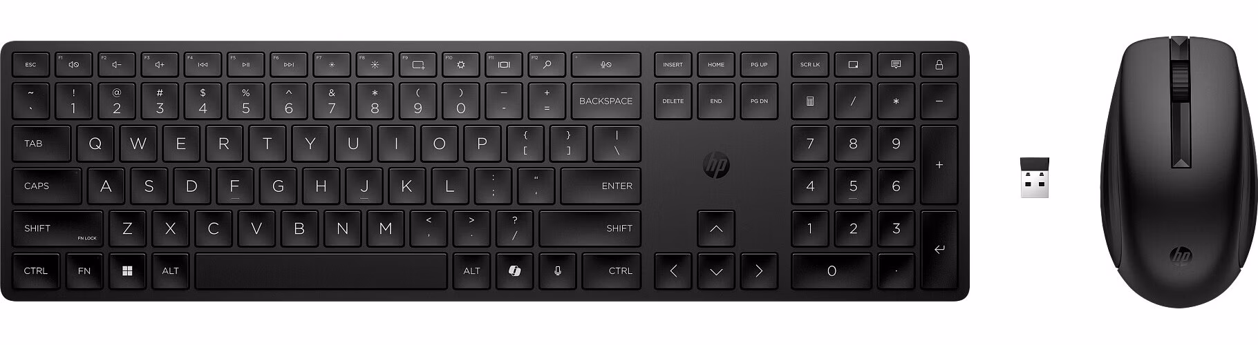 HP 650 Wireless Keyboard &amp; Mouse Black Cz / Sk combo - bezdrátová klávesnice a myš