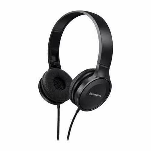 Panasonic RP-HF100E-K, drátové sluchátka, přes hlavu, skládací, 3,5mm jack, kabel 1,2m, černá
