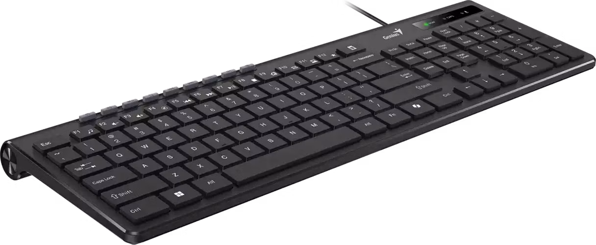 Genius Slimstar 230 II, Klávesnice, drátová, USB, CZ+SK layout, Copilot klávesa, černá