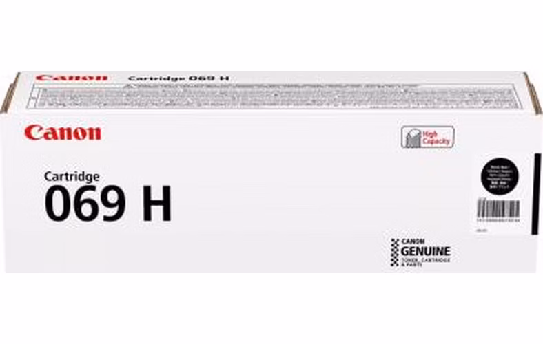 Canon originální vysokokapacitní toner Cartridge 069 H BK černý, MF752Cdw, 754Cdw, LBP673Cdw, kapacita 7 600 stran