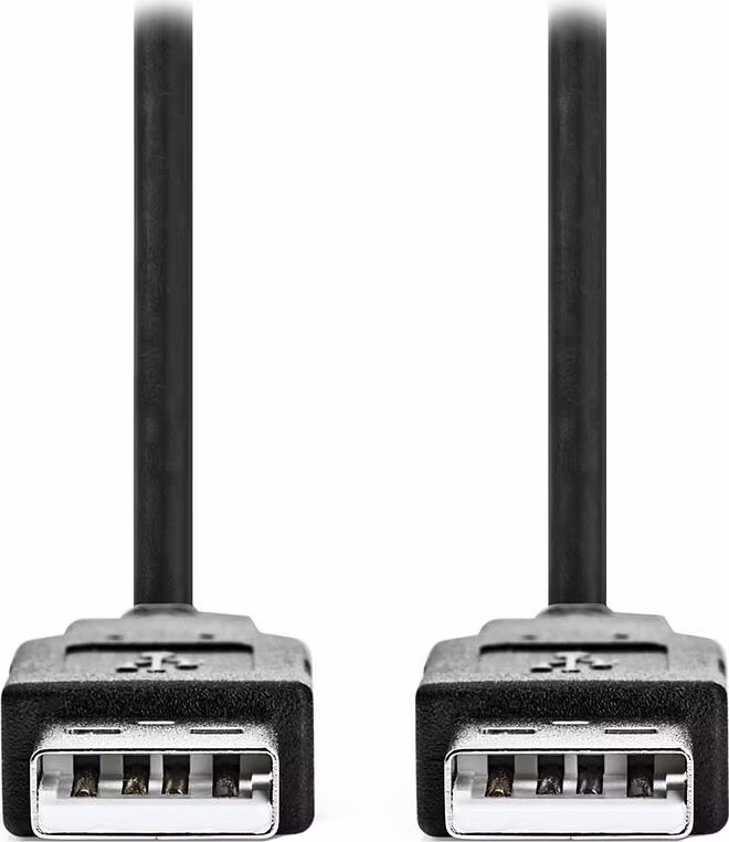 NEDIS kabel USB 2.0/ zástrčka USB-A - zástrčka USB-A/ černý/ bulk/ 5m
