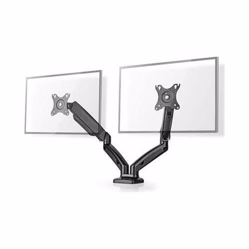 Nedis MMDOSGS110BK - Full Motion Stojan Monitoru | Plynová Pružina | 2 Obrazovky | 15 - 32 " | 75x75 / 100x100