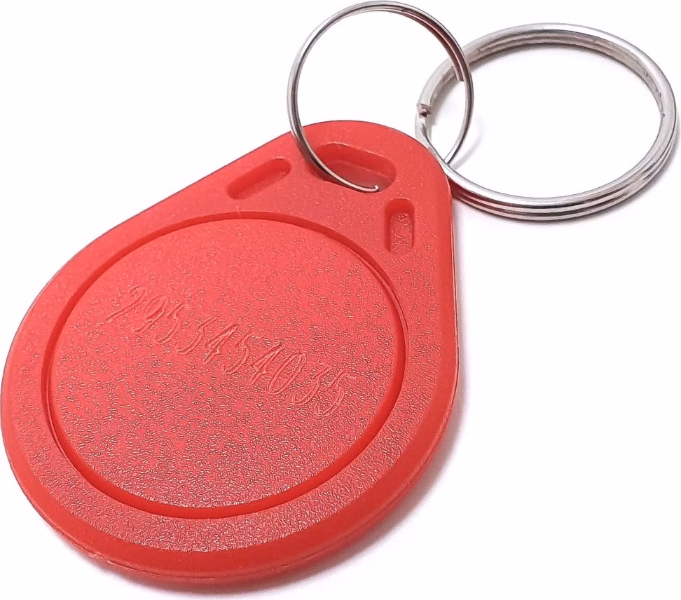 XtendLan Identifikační klíčenka k dveřním stanicím, RFID 13,56MHz - s číslem - red