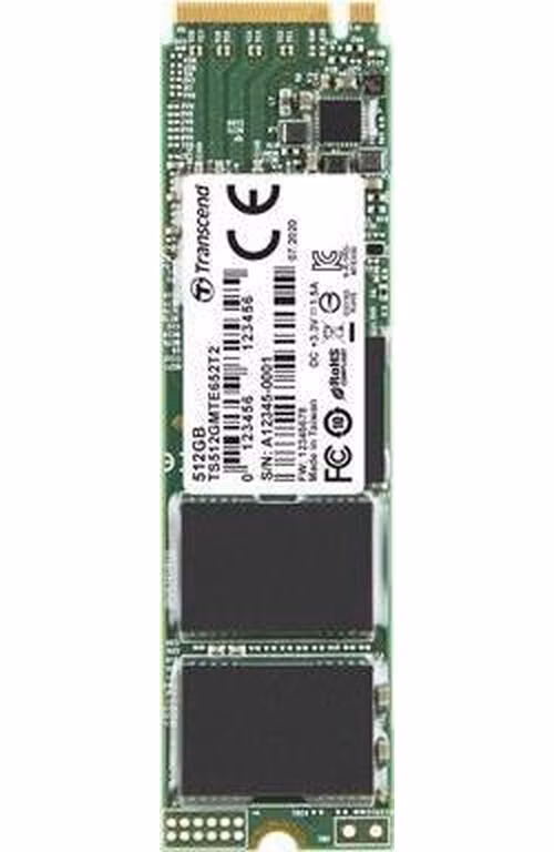 TRANSCEND MTE652T2 512GB Industrial 3K P/E SSD disk M.2, 2280 PCIe Gen3 x4 NVMe 1.3 (3D TLC), 2100MB/s R, 1000MB/s W