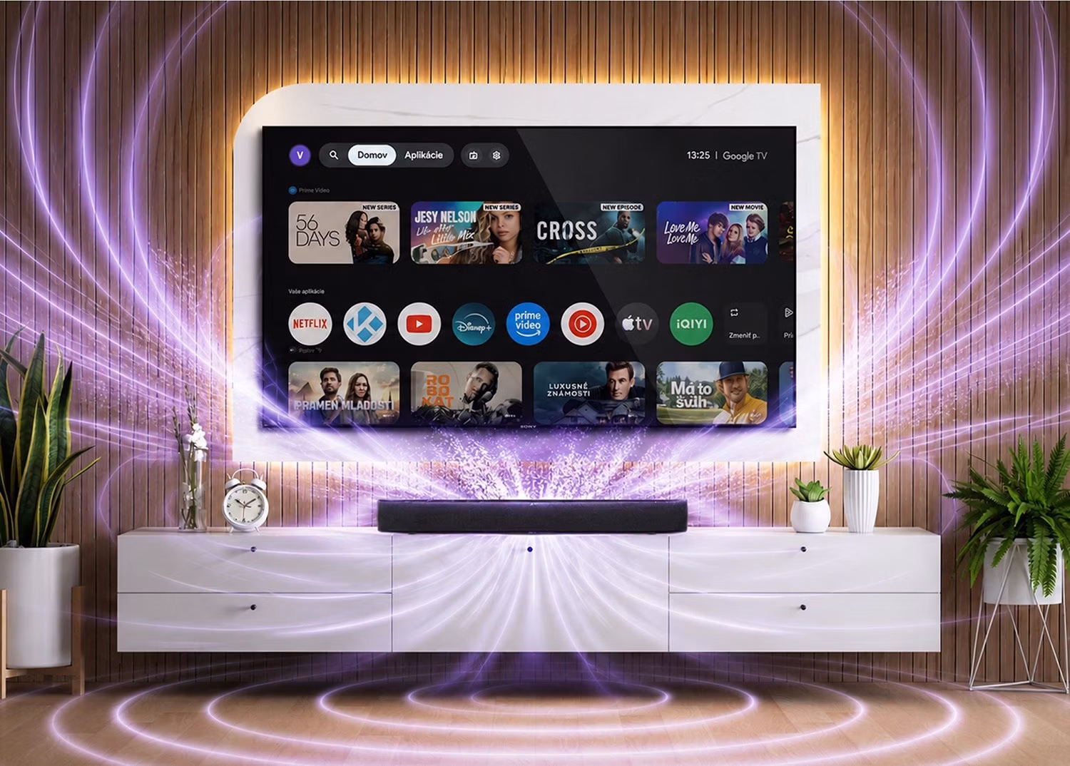 MECOOL Soundbar s Google TV + Subwoofer + 2x repro