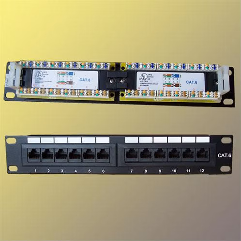 Patch panel 10“ UTP cat6, 12portov