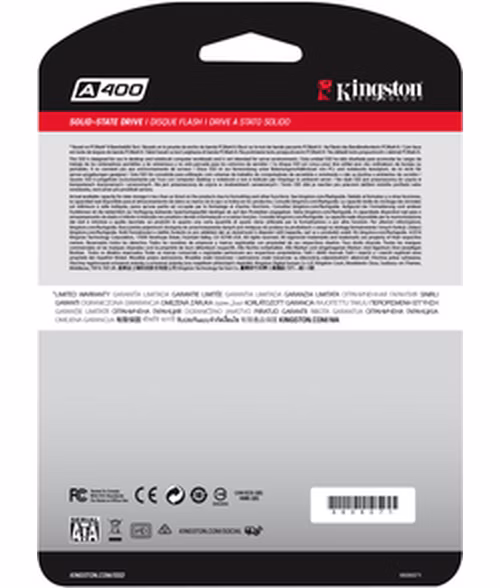 SSD disk Kingston 480 GB A400 SATA3 2.5 SSD (výška 7 mm) (R 500 MB/s; W 450 MB/s)