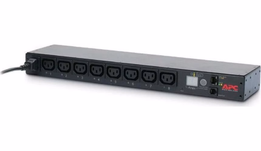 APC Rack PDU, prepínaná, 1U, 12A/208V, 10A/230V, (8)C13, IEC-320 C14 1.98m