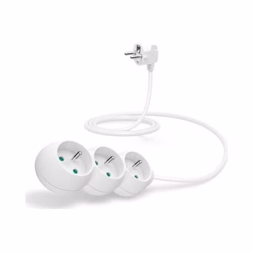 CONNECT IT prodlužovací kabel 230 V, 3 zásuvky, 1,5 m, bez vypínače (bílý)