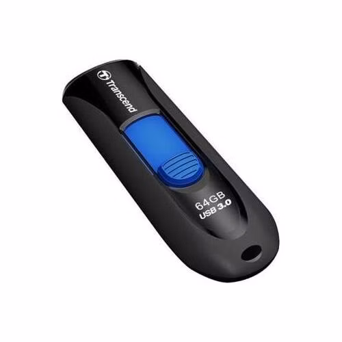 Transcend 64GB JetFlash 790K, USB 3.0 (3.1 Gen 1) flash disk, černo/modrý