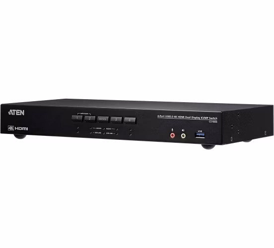 ATEN 4-Port USB 3.0 4K HDMI Dual Display KVMP Switch