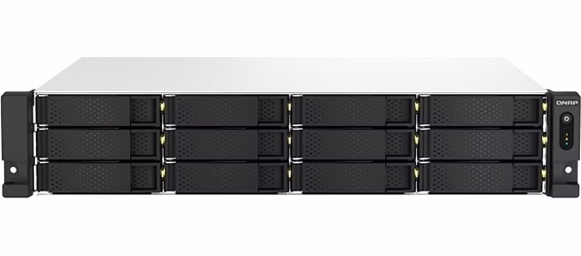 QNAP TS-1264U-RP-8G (4core 2,9GHz, 8GB RAM, 12x SATA, 2x 2,5GbE, 1x PCIe, 1x HDMI, 4x USB, 2x zdroj)