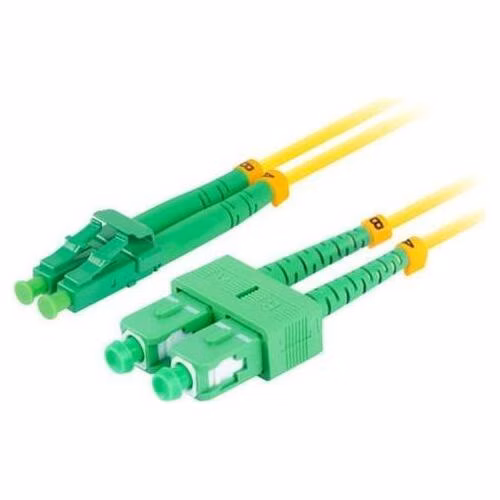 LANBERG optický patch cord SM SC/APC-LC/APC duplex 2m LSZH G657A1 průměr 3mm, barva žlutá