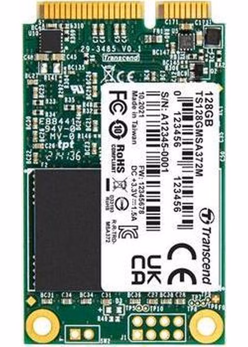 TRANSCEND MSA372M 128GB SSD disk mSATA, SATA III (MLC), 550MB/s R, 450MB/s W