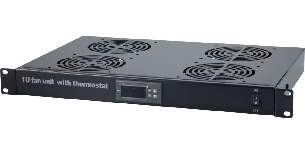 XtendLan Ventilace do 1U pozice, termostat, 4 ventilatory, hloubka 350mm