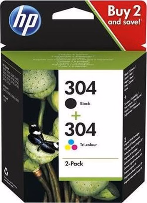 HP Ink Cartridge 304/Black/Tricolor/120/100 stran/2-Pack