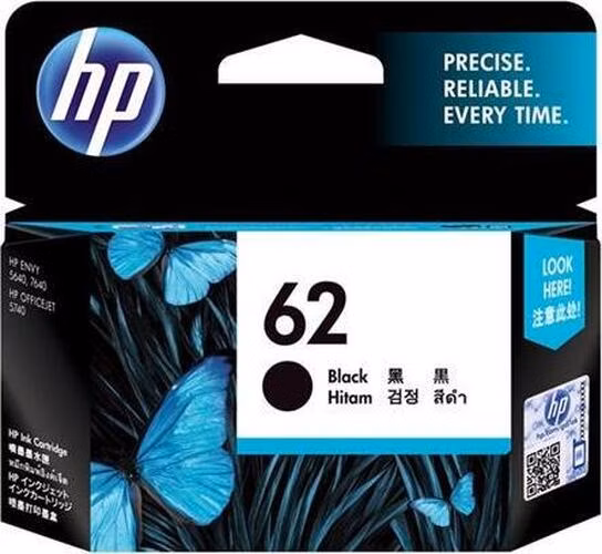 HP Ink Cartridge 62/Black/200 stran