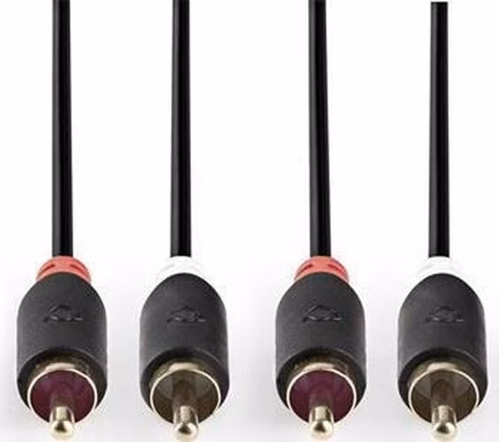 Nedis CABW24200AT20 - Stereofonní Audio Kabel | 2x RCA Zástrčka - 2x RCA Zástrčka | 2 m | Antracit