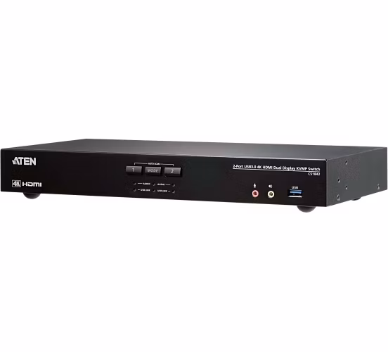 ATEN 2-Port USB 3.0 4K HDMI Dual Display KVMP Switch