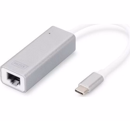 Digitus USB Typ C 3.0 Gigabit Ethernet Adapter, 10/100/1000 Mbps Chipset: RTL8153